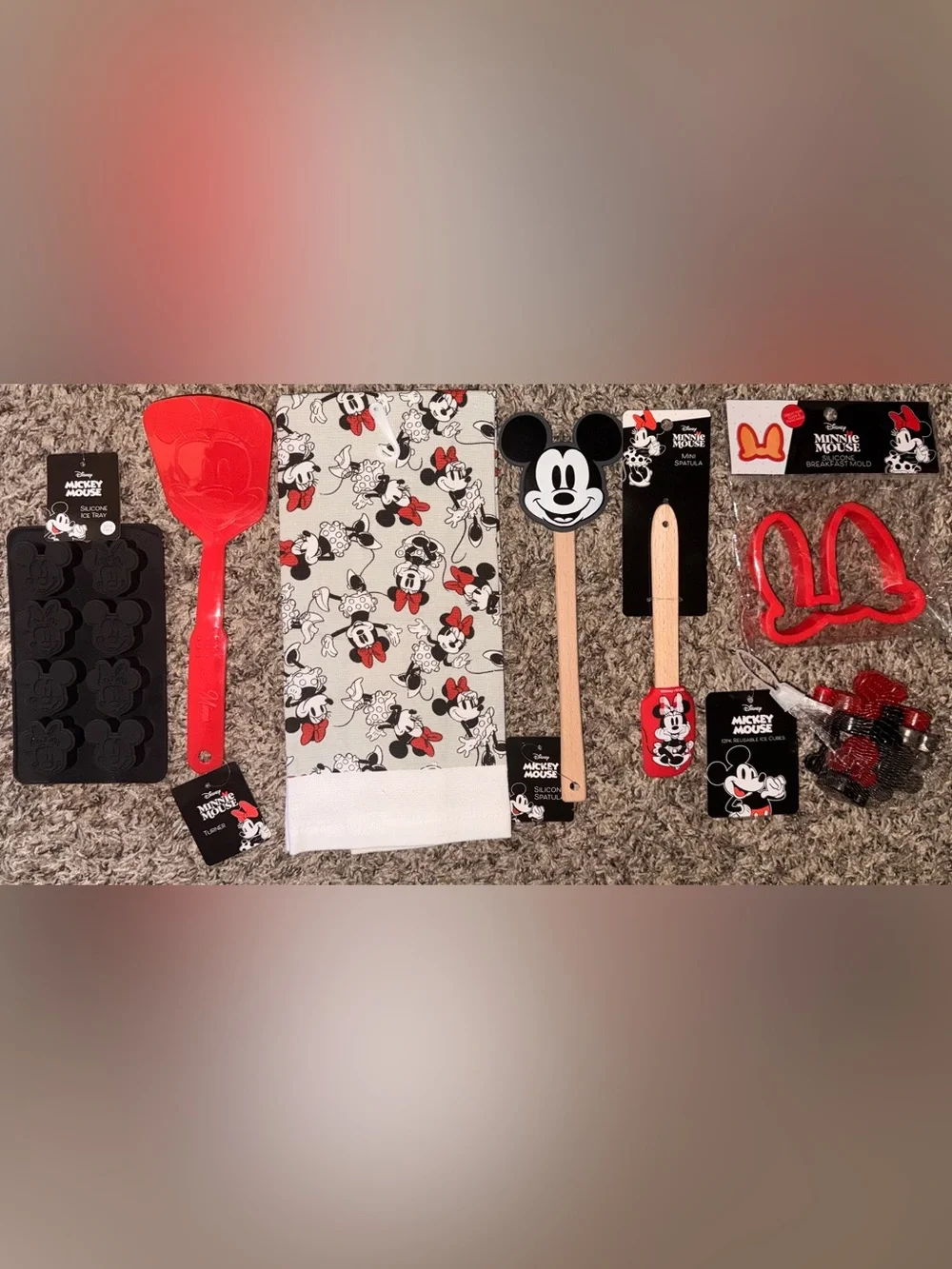 Disney Kids Minnie & Mickey Kitchen Set - Red, Black, White